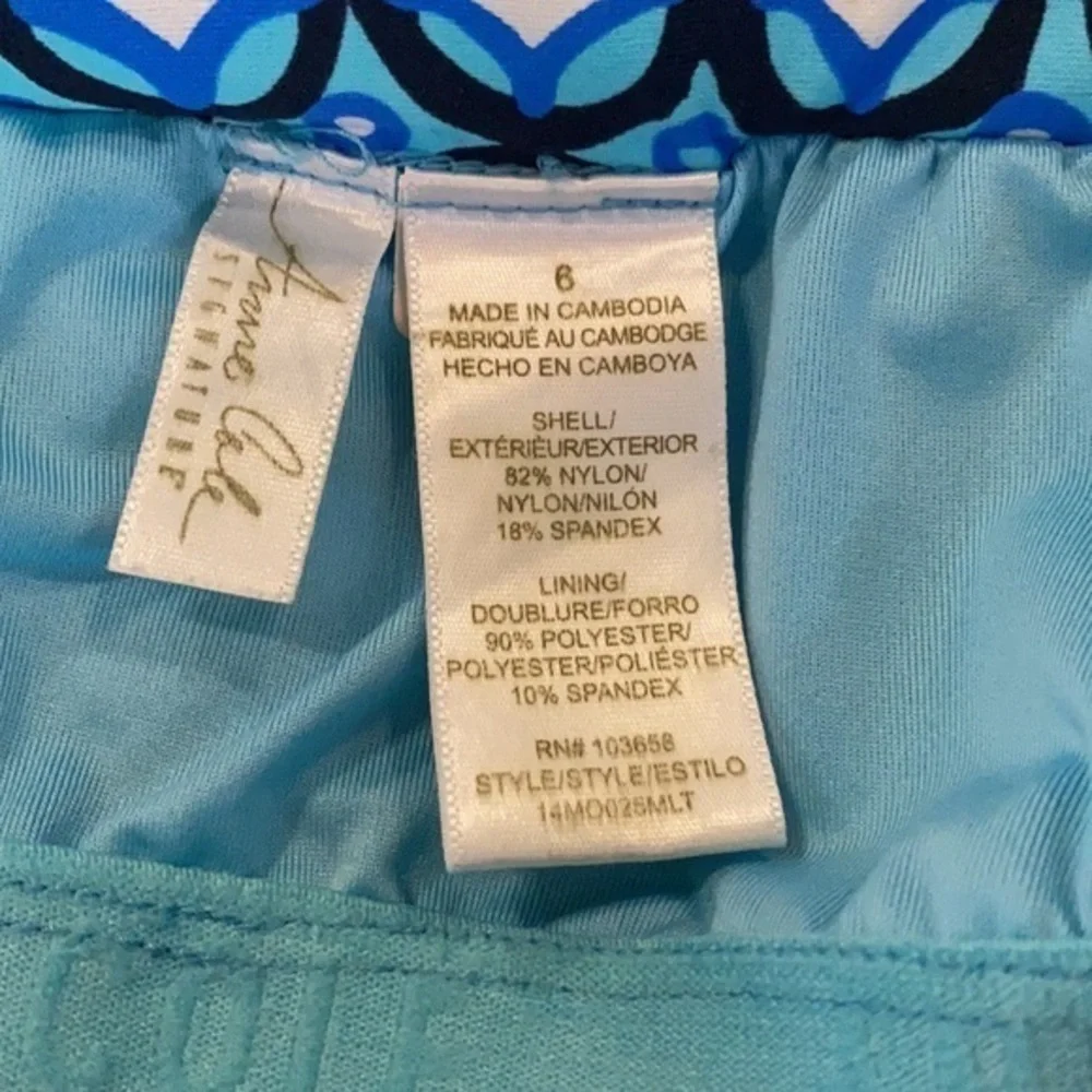 Anne Cole Women’s Bathing‎ Suit One Piece Tankini Top Swimsuit Sz 6 Multicolor